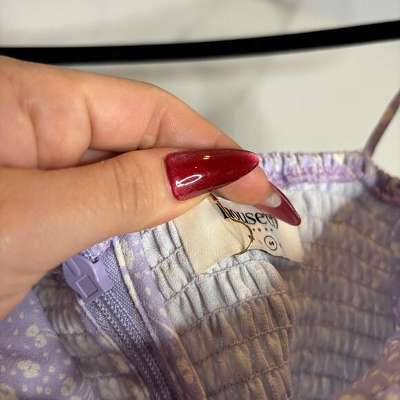 House of CB Janelle Lilac Floral Shirred Maxi Dress - Picture 10 of 12